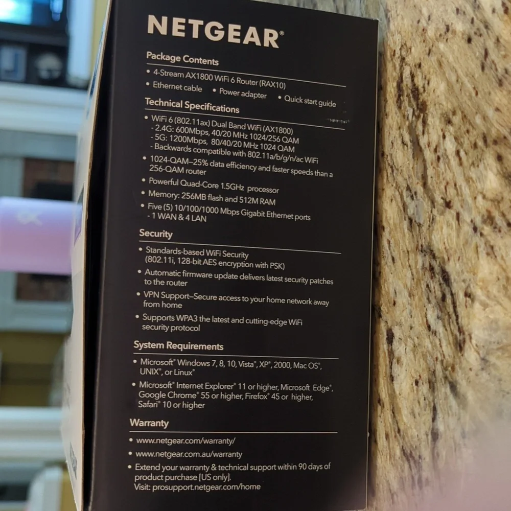 NIP Netgear AX1800 WiFi Router - Picture 3 of 6